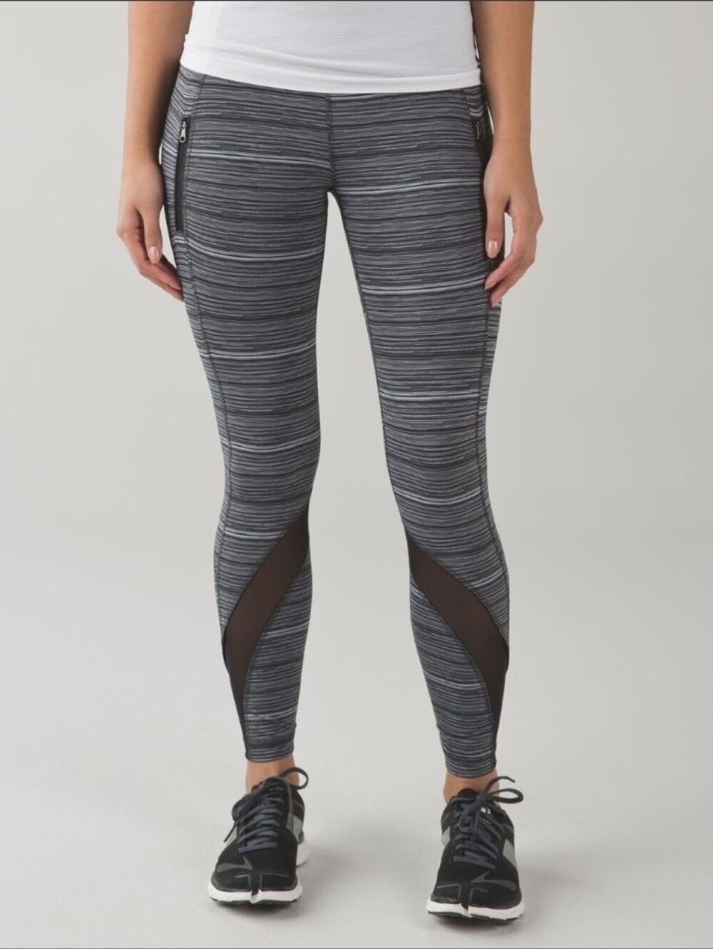 Lululemon Inspire Tight II (Mesh) Cyber Black Deep Coal / Black 12